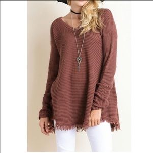 Wishlist waffle knit tunic sweater